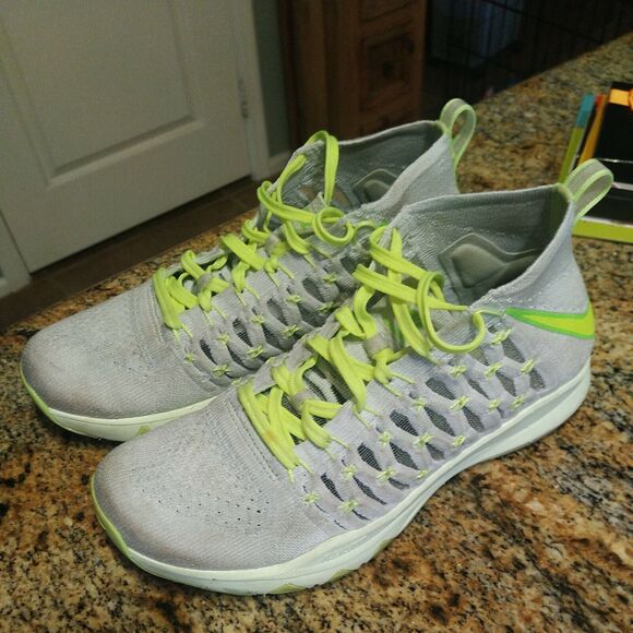 Nike Train Ultrafast Flyknit Cross Training Shoes Men\'s Sz 7.5 Grey 843694-006